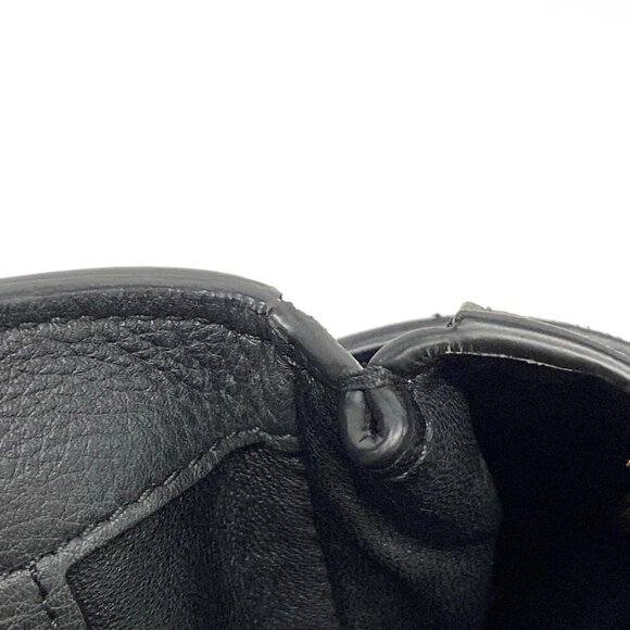Auth Salvatore Ferragamo Gancini Black Leather Shoulder Bag - Picture 13 of 16
